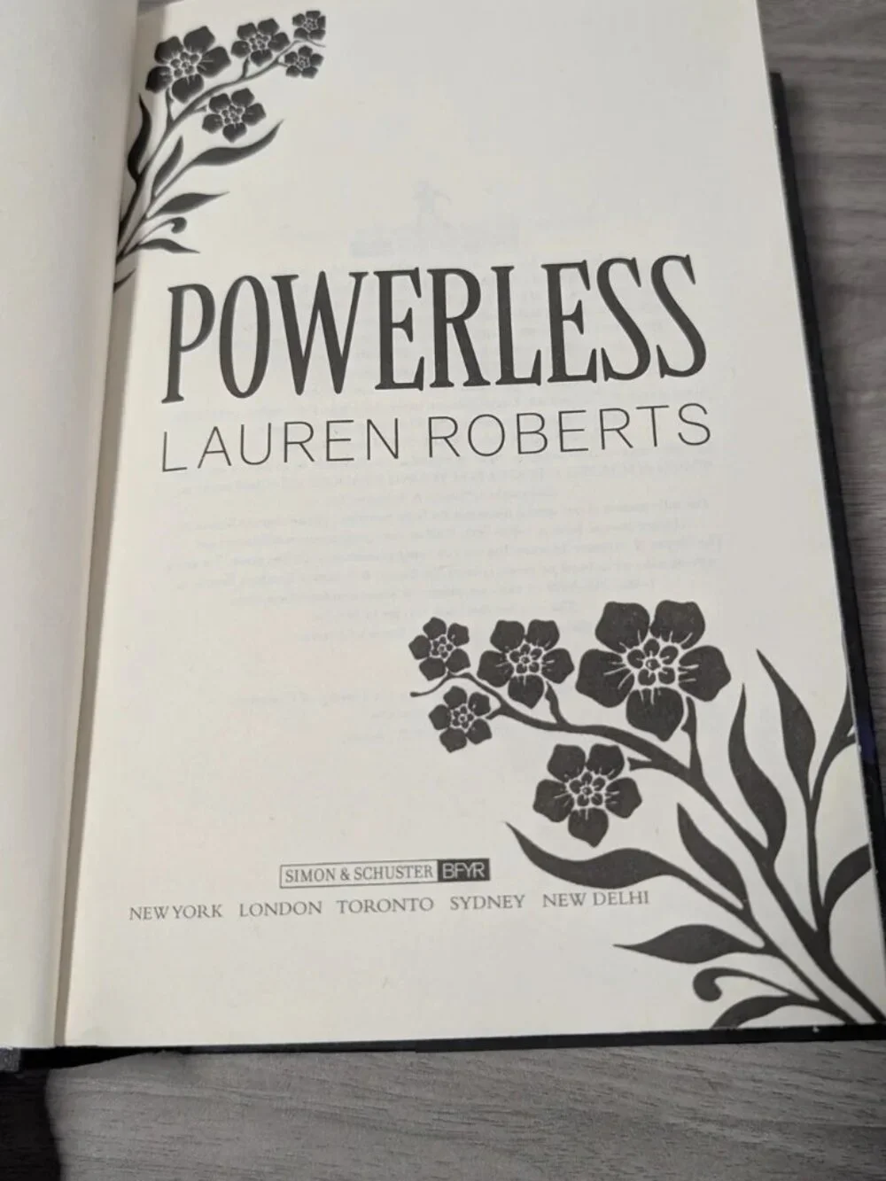 Powerless by Lauren Roberts Hardcover
